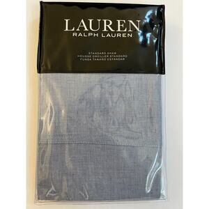 Ralph Lauren Graydon Melange Chambray Blue Standard Sham $120 NEW